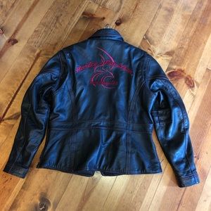 Harley Davidson leather jacket.